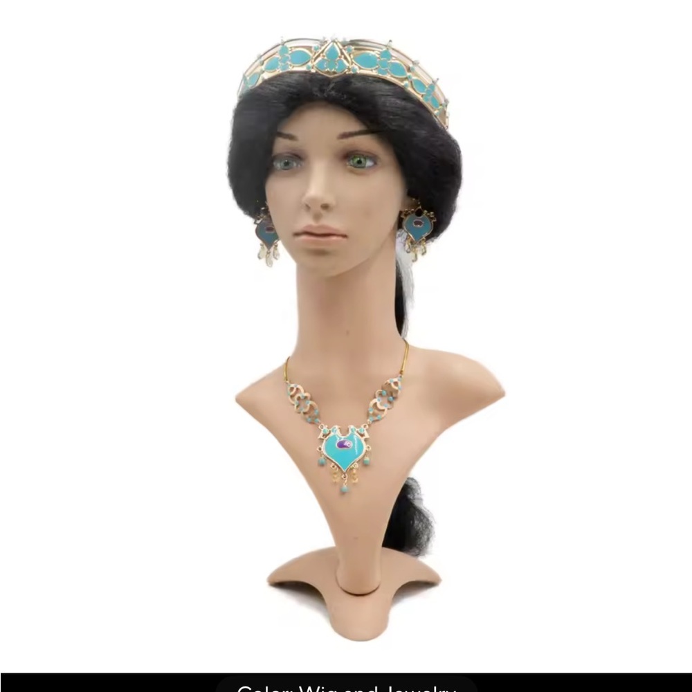 Halloween princess Jasmine Elegant Turquoise HAccessory Set